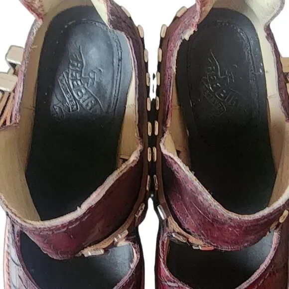 Freebird By Steven Blade Wine Croco - Size 7 - Picture 7 of 11